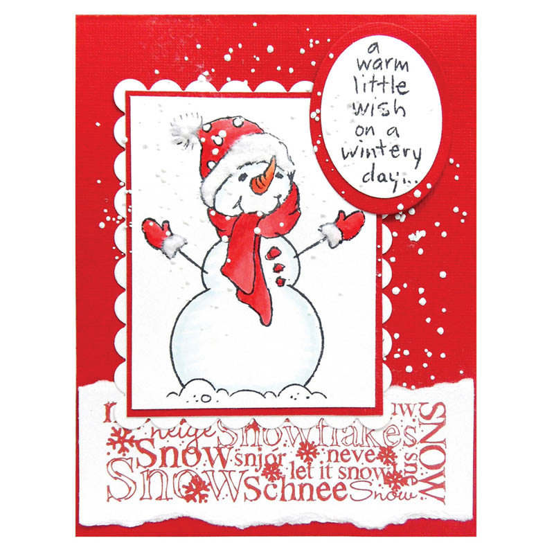 Top Hat Snowman Border on Build a Snowman Card by Kristine Reynolds