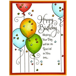 Birthday Balloons Card by Jennie Lin Black
